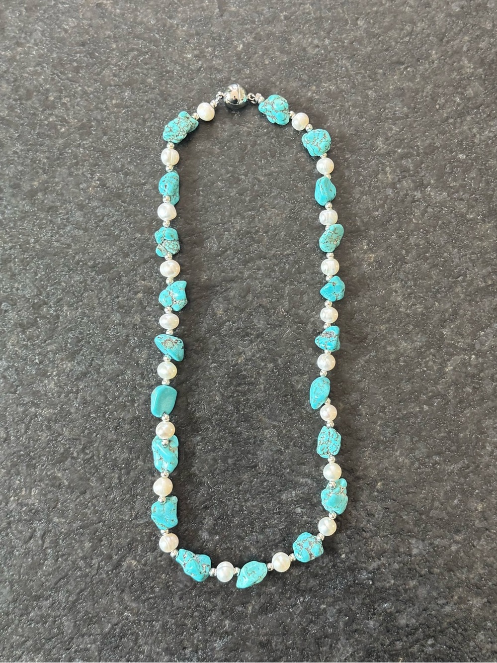 NWOT Tuckernuck Turquoise Nugget and Pearl Necklace